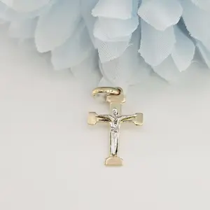 Charm Necklace 14kt - Elegant Cross Design with 14kt Gold Finish, Perfect for Everyday Wear