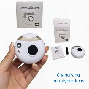 ChangYang  Rechargeable 2-in-1 Electric Nail Clipper & Nail File with Light, Portable Nail Care Tool for Home and Outdoor Travel