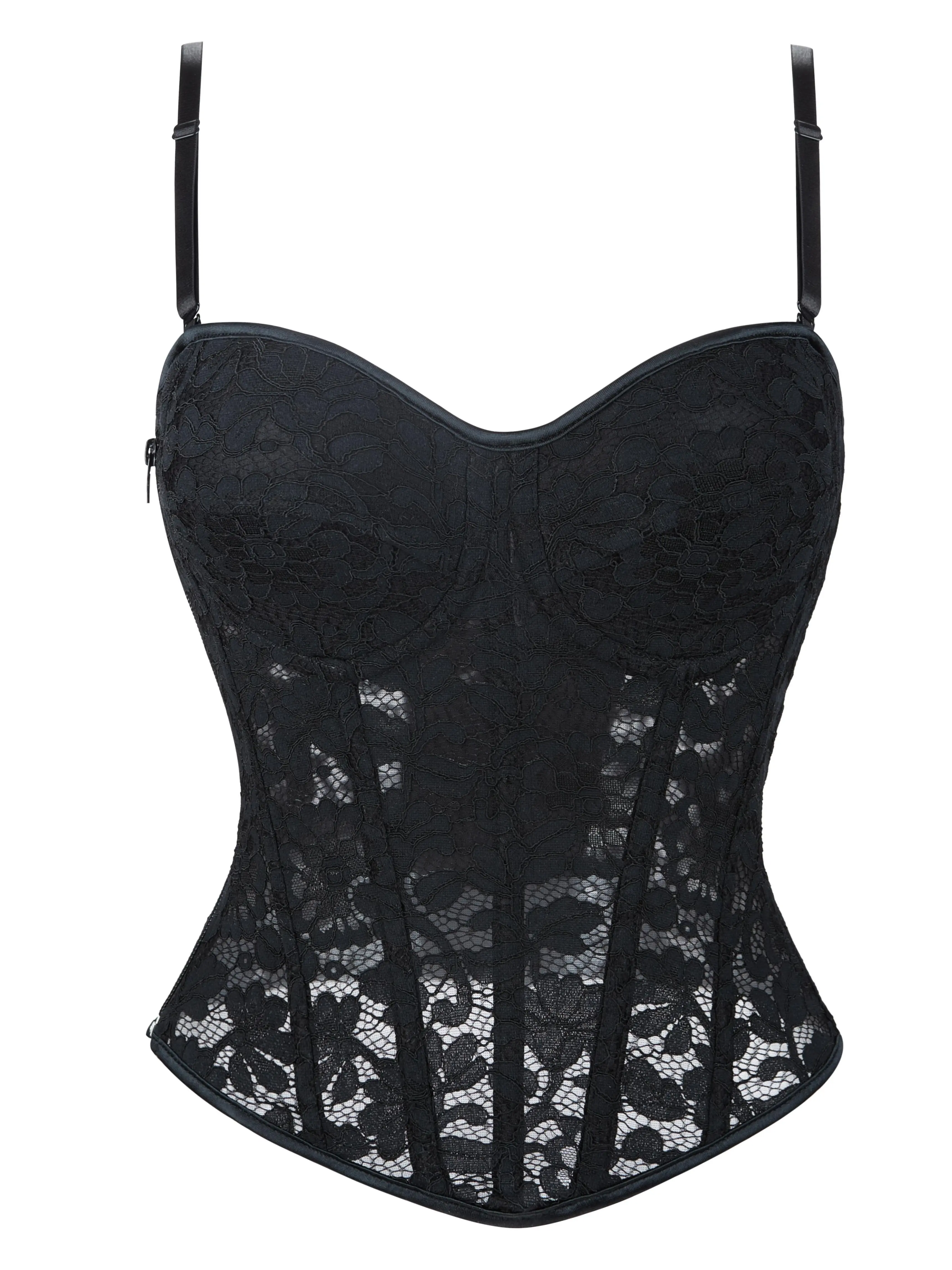Women Lace Up Corset Tops with Shoulder Strap Sexy Shapewear Fashion Lingerie Corset Bodysuit Outfit Minimalist Clothes Womenswear Bodyshaper with Bustier 580-D