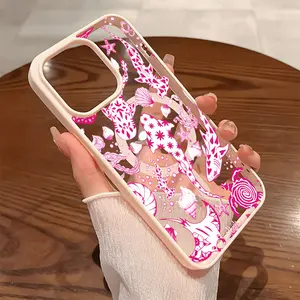 Premium Magnetic Phone Cases for iPhone11/12/13/14/15/16//17/Air/promax/Plus Marine Life Pink Whale Shark cased  Anti-Fall, Springtok and Ultra-Thin Design |     Perfect for Everyday Use Protector Screen Protector Aesthetic Resistance/MKLCX45