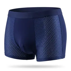 Men's 4-Pack Breathable Mesh Boxer Briefs, Ice Silk Bamboo Fiber, Menswear, Moisture-Wicking, Quick-Dry, Anti-Odor, Soft Comfortable, Cool Multicolor, for Summer Gym Workout & Hot Weather, TiktokMadeMeBuyIt, Semi-Transparent 4-Piece Set, Mesh Texture tikt