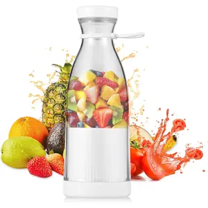 1PCS Portable blender, personal blender, suitable for making smoothies and creams, 380ml juicing cup, 6 blades, white.