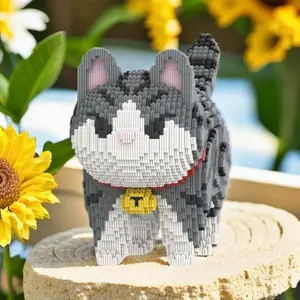 Molly Cat 3D Animal Shape Puzzle Creative Decoration, Birthday Halloween Valentine Christmas Holiday Gift, Home Decor DIY Craft Sculpture Statue