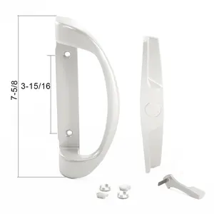 7-5/8" Omega Sliding Patio Glass Door Handle + 3-15/16" Hole Spacing (DH-518)