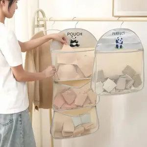 3-Tier Hanging Closet Organizer | Ultimate Space-Saving Mesh Bag for Underwear & Bras | Dorm Essential