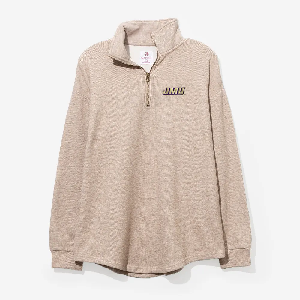 James Madison Dukes Heathered Fleece Pullover | Tan