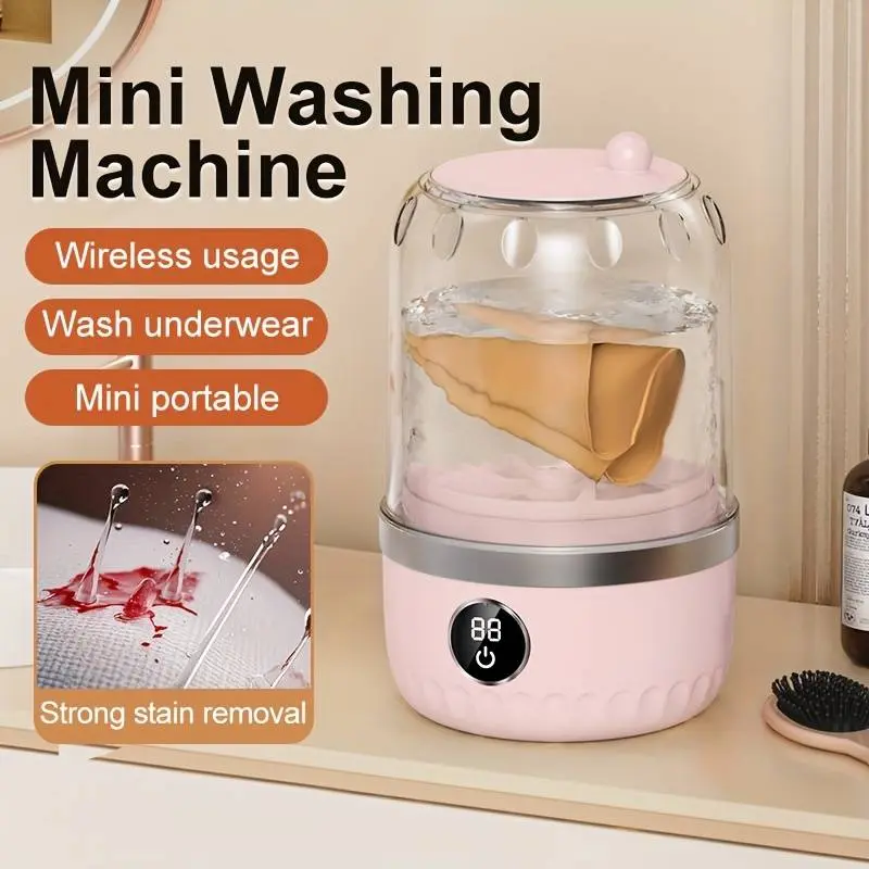 Portable mini washing machine, Portable washer, USB charging, Quick Wash Feature, high-quality impact-resistant underwear/underpants cleaning, compact and lightweight, suitable for apartments, dormitories, hotels, RVS and travel camping