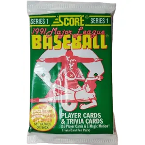 1991 Score Series 1 Baseball Pack (16 Cards) Sports Collectible
