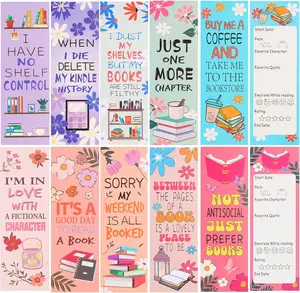 100 count Book Lovers Bookmarks Double-Sided Bookmark Page Markers Book Markers Set for  Reading Bookmarks  for Women