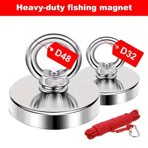 Strong Magnetic Rope Set, 4.2cm Powerful Magnet + 10m Durable Rope, Rare Earth Magnets, DIY Jewelry Making