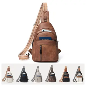 LATMAP Crossbody Bags for Women Men, 7L PU Leather Shoulders Bag Versatile Crossbody Bag, Trending Sling Purse Shoulder Bag with Adjustable Strap, Backpack Handbags Tote Bags for Travel Essentials Work, Gift for Her Mom Summervibes Side Pouch
