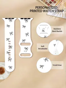 Jit Silicone Watch Band, Comfortable Soft Durable Butterfly Knot Lines, Fits Iwatch 1-7 Se, Unisex Gift Choice