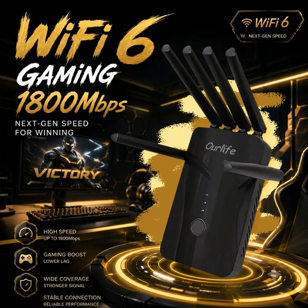 Low Noise RF Antenna Amplifier Signal Booster Box - Enhanced Connection for All USA Network Providers, Plug-and-Play, Indoor-Outdoor Mount, Home & Off-Grid House Wireless Coverage Boost