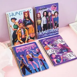 Kpop Demon Anime Movie Characters Hunter Girls Star Cover Music Notebook, A5 Lined & Blank Pages Journal, Sheet Music Writing Book