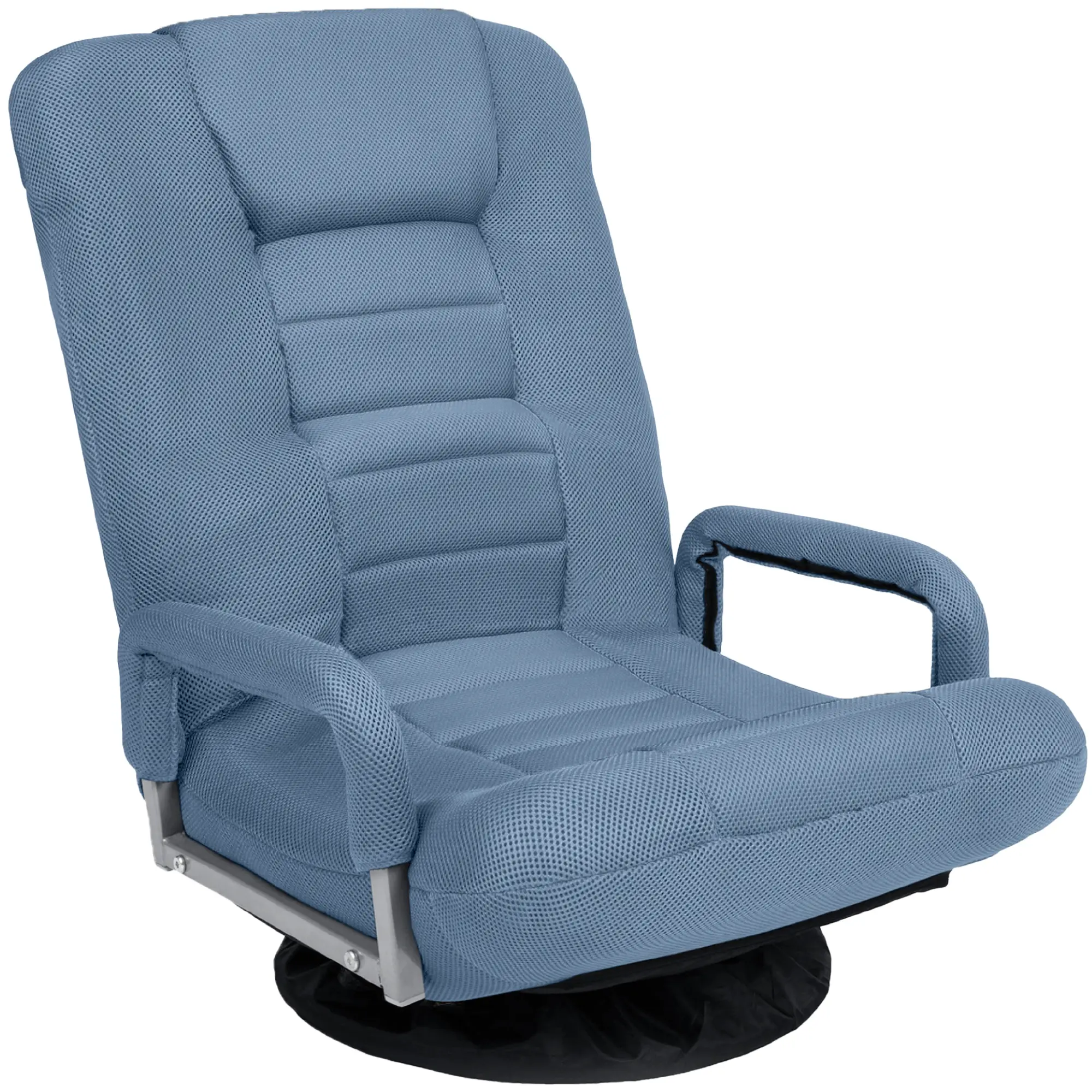 Best Choice Products 360-Degree Swivel Gaming Floor Chair w/ Armrest Handles, Foldable Adjustable Back
