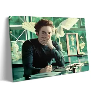 Funny Framed Canvas Wall Art The Twilight Saga Movies Poster Print Edwards Oil Painting Humorous Picture Modern Artwork for Living Room Dorm Home Decoration High-Quality B.B.F MAKE Printer Museum-Quality Canvas Archival Inks Ready to Hang