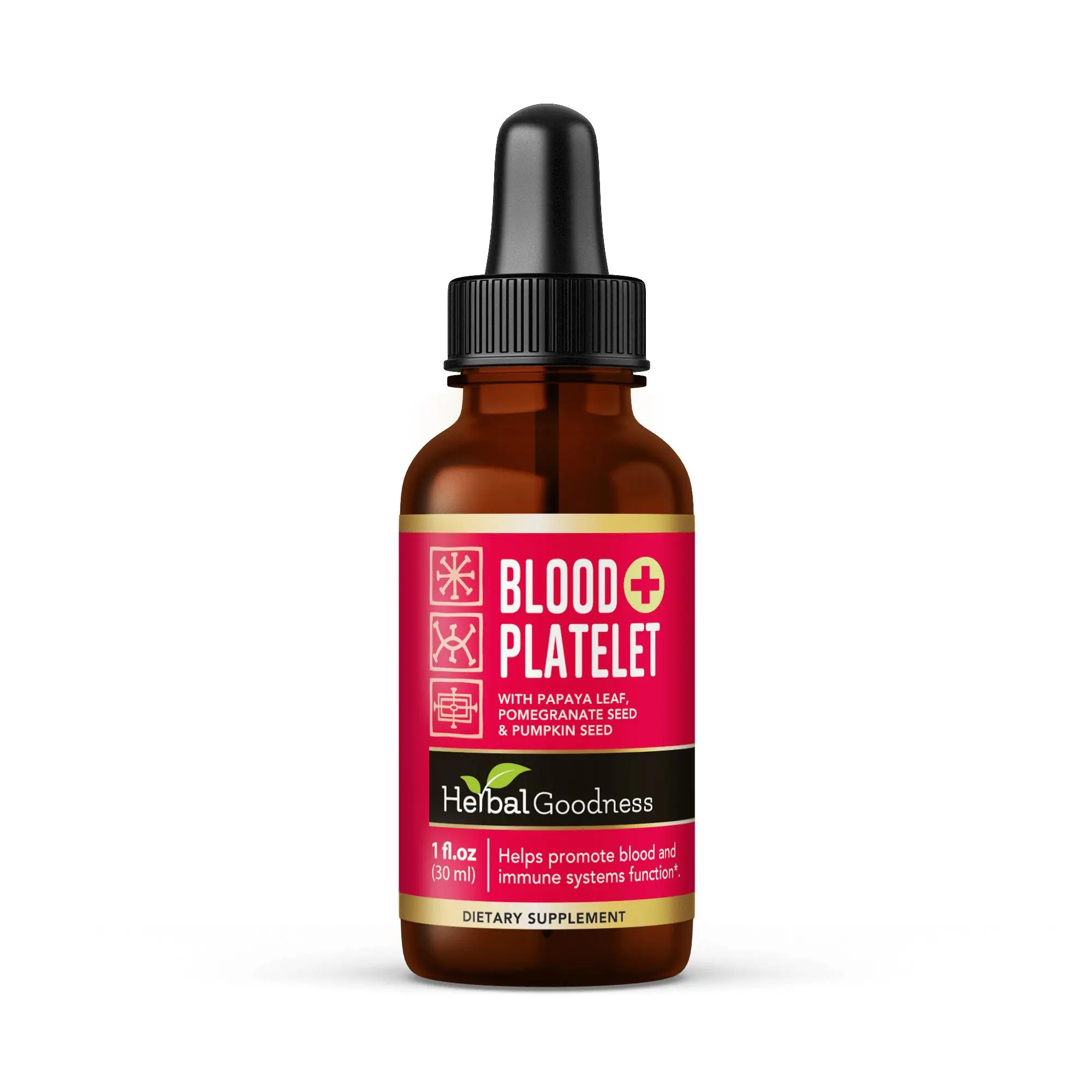 Organic Herbal Liquid Tincture Blood Platelet Plus - Vegetarian Botanical Dietary Supplement for Adults, Ambient Use, Metabolism Support, Immune Boost, Fitness Wellness
