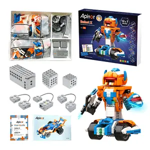 Apitor Robot X Robot Building Kit, 12-in-1 Programmable APP Remote Control Car, STEM Robot Coding Kit, Educational Birthday Gifts for Boys and Girls Ages 8-12 (600 Pieces)
