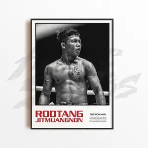 Rodtang Jitmuangnon Art Print, Mixed Martial Arts Wall Decor, Home Gym Decoration, Sports Gift, UFC Fighter Poster, MMA Art