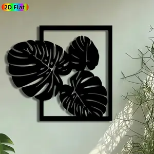 1pc Monstera Leaf Metal Wall Art, Tropical Monstera Statue Mural, Artistic Metalwork, Intricate Craftsmanship, Perfect for Housewarming, Wedding Decor, Perfect for Living Room Patio Wall Balcony Decor, Ideal Gift for Tropical Plant Enthusiasts.