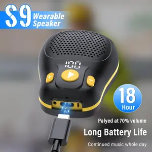 F78 Wearable Bluetooth Speaker, Mini Clip-On, Waterproof Up to 18 Hours Playtime | Clip On Bluetooth, Wearable Speaker with Microphone, IP56 Waterproof, Built-in Mic for Hands-Free Music/Calls