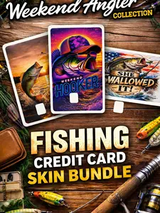 Weekend Angler Collection – Fishing Credit Card Skin Bundle (3-Pack)