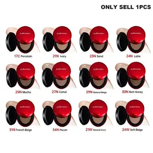 Long-Lasting Air Cushion Foundation, Natural Lightweight Moisturizing Concealer Makeup Cream, Full-Coverage Flawless Makeup Primer for Women & Girls