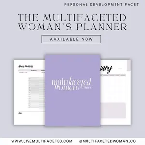 Multifaceted Woman’s Planner - Undated Lifestyle Planner with Self Care, Habit Tracker, and More - Personal Development - Available Now