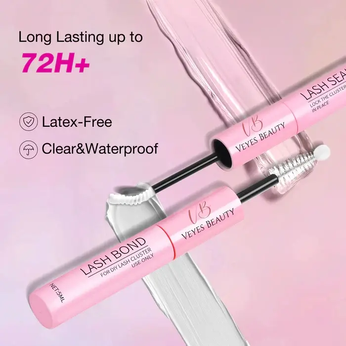 VEYESBEAUTY Lash Bond & Seal - White 10ml for DIY Eyelash Long-Lasting Extensions Glue Makeup Cosmetic 3