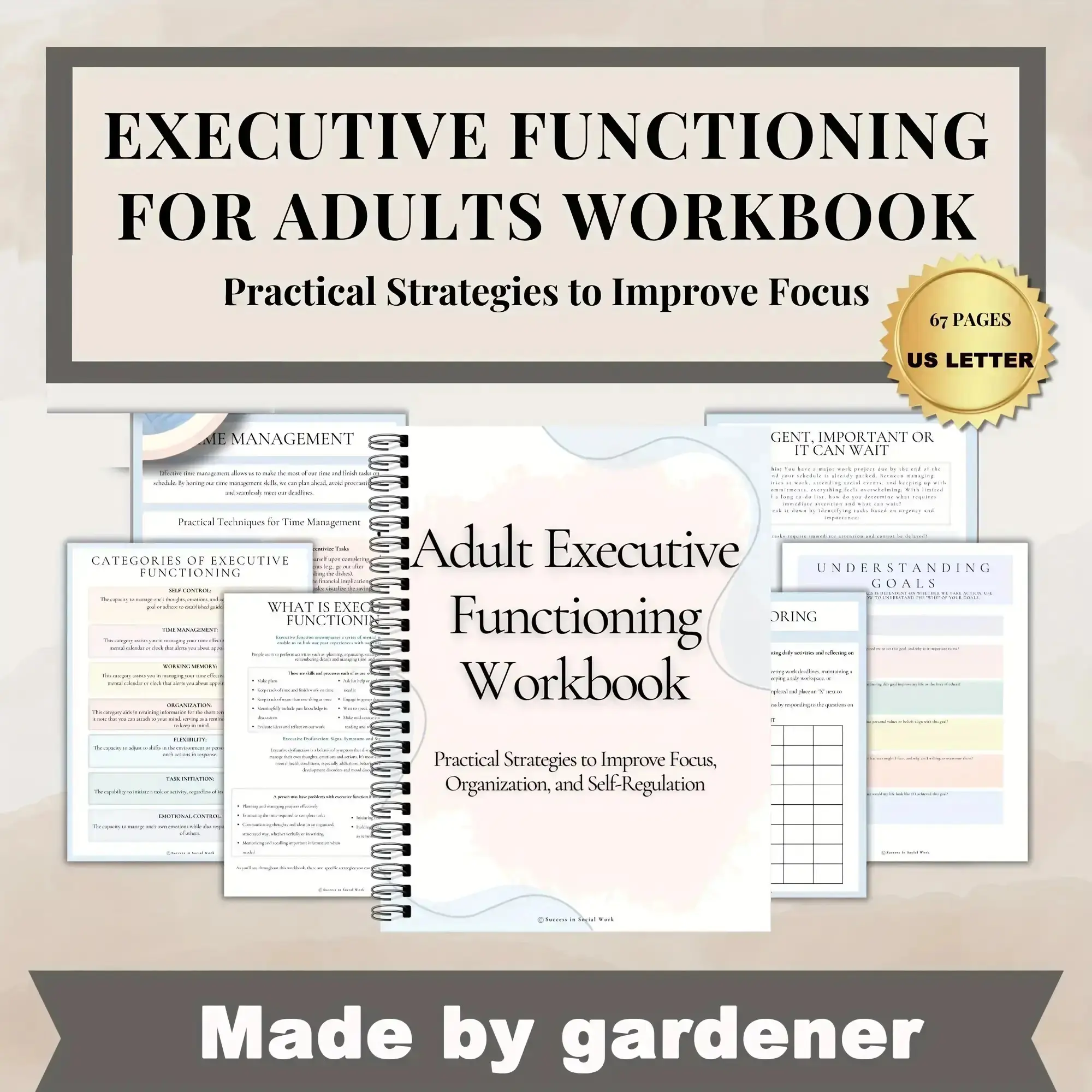 Adult Executive Function Workbook for ADHD & Emotion Regulation ...