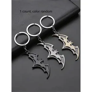 2026 Bat Shaped Alloy Keychain Random Color Trendy Unisex Aesthetic Bag Charm Stylish Daily Accessory for Gifts Gothcore Alt Style Mysterious Energy