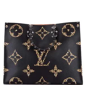 Pre-owned Louis Vuitton Canvas Coated Tote Bags REBAG OnTheGo Tote Limited Edition Jungle Monogram Giant GM by Rebag