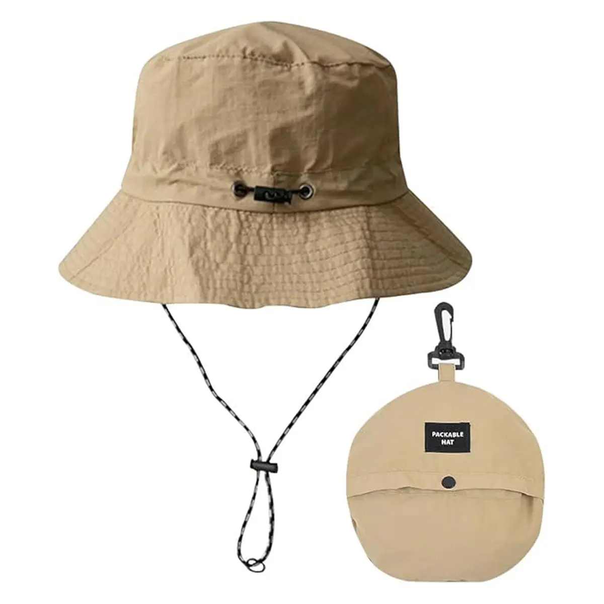 Lightweight Packable Quick Dry Waterproof Bucket Hat Unisex Outdoor Sun Hat with Detachable Chin Strap