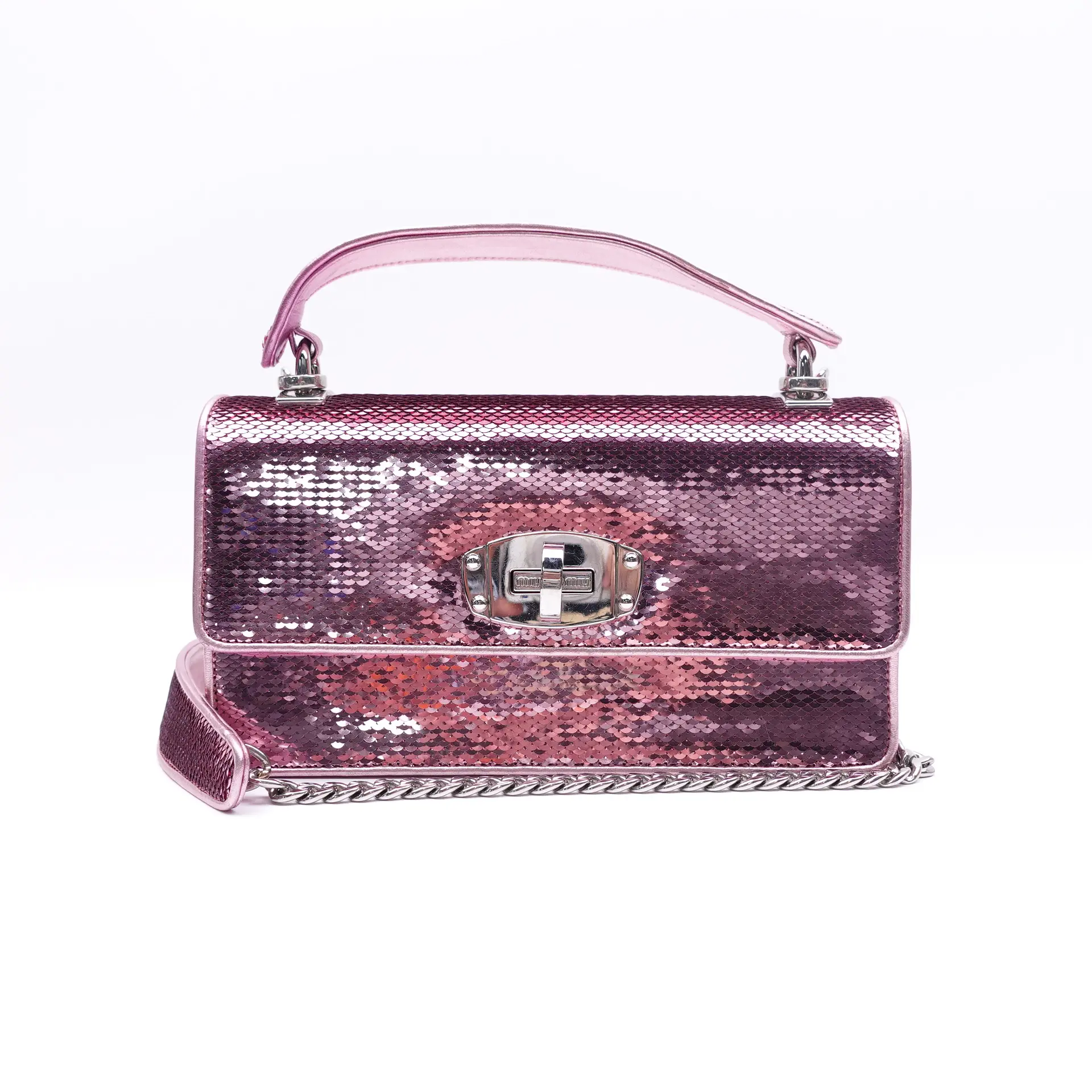Pre-owned miu miu Sequin Shoulder Bags Pink Shoulder Bag T10389360