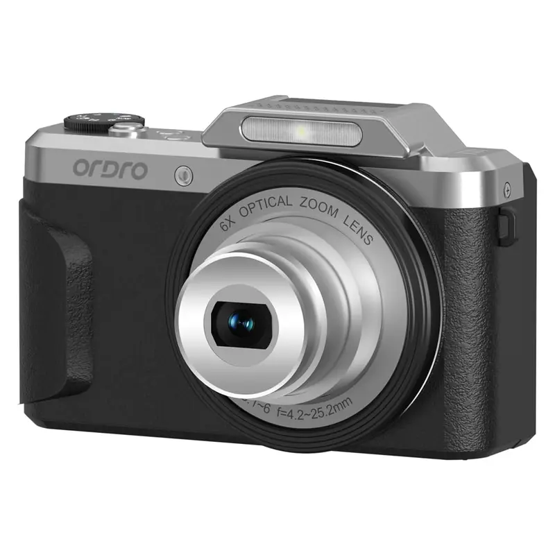 Ordro D27 4K Digital Camera for Photography, 64MP WiFi Vlogging Camera for YouTube with 2.8" 180° Flip Screen, 6X Optical Zoom UHD Autofocus Video Camara with 32GB SD Card, 2 Batteries