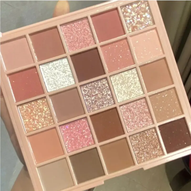 25 Color Eyeshadow Palette, Earth Tone Highly Pigmented Shades Smooth Eye Makeup, Perfect for Daily and Party Use, Shimmering Glitter Eyeshadow, Gift for Girls, Cosmetic Eyeshadow, Eye Makeup Products, Makeup Palettes