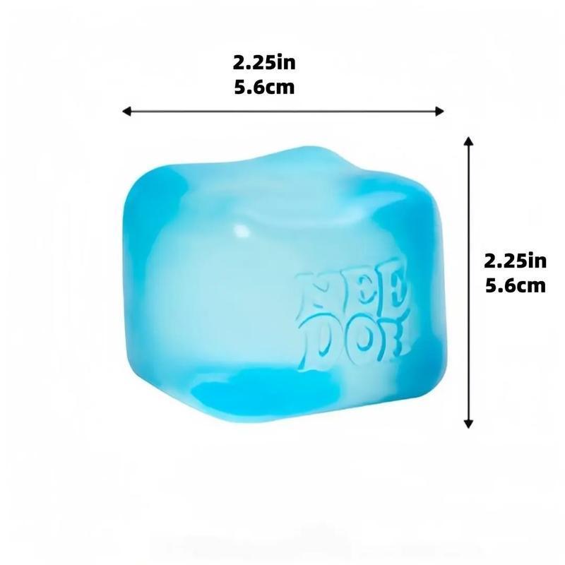 2026New Needoh Ice Cube Water Drop Squeeze Toy in Blue Pink Purple Soft Squishy Fidget Ball Sensory Stress Relief Relaxing Anxiety Reducing Hand Toy for All Ages