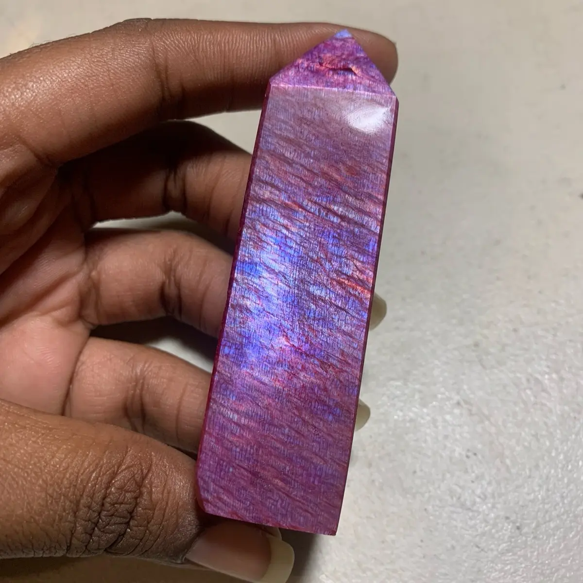 Red Moonstone Crystal Obelisks