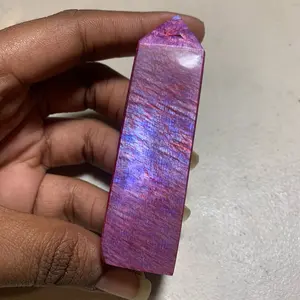 Red Moonstone Crystal Obelisks