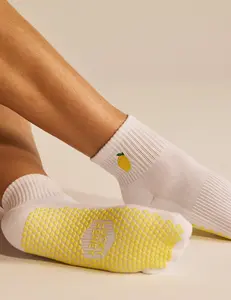 The Harlow Grip Sock: Lemon