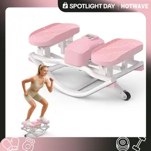 HOTWAVE RockStepper Leg, Glute, and Core Trainer — 3D Rocking Glute Workout,350 lb Weight Capacity, No-Assembly Required Cardio Stepper, Indoor Fitness Equipment