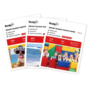 Koala Glossy Inkjet Paper 135/180/230gsm 8.5x11" Fast Dry High Color Consistency Vivid Printing for DIY & Daily Use