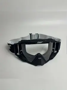 Thor Motorcycle Goggles for Dirt Bike, Anti-Scratch Windproof Atv Riding Eyewear, Motocross Gear, Colorblock Design, Abs Frame Material, All Seasons Use