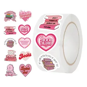 Bookish Sticker Roll, 500pcs/roll Book Sticker, Reading Sticker, Aesthetic Sticker, Book Lover Gift, Bookish Gifts for Women, Adhesive Stickers