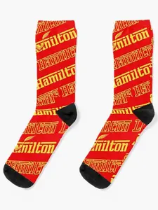 Lewis Hamilton Ferrari Red and White inspired pattern  Socks