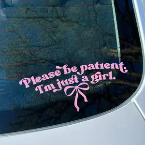 JOYTUTUS Clean girl whole set Premium Version Cute & Funny Car Bumper Decals with 7 Unique Patterns Coquette Bow Stickers for Car Window Decoration Fun Easy to Use Faith Gift Girly Stickers Car Decoration Mirror Room Decor Gift Ideas Valentine's Day Gifts