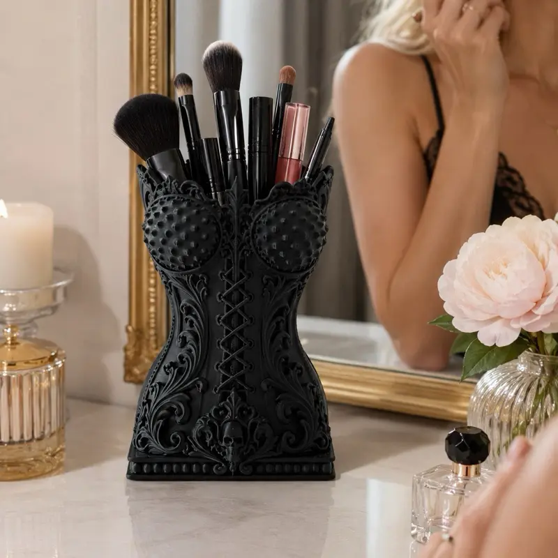 Gothic Desk Organizer for Makeup Brushes & Pens
