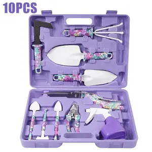 10-Piece Garden Tool Set, Includes Watering Can & Shovel, Essential Outdoor Gardening Tools for Yard, Lawn, Camping, Greenhouse Use