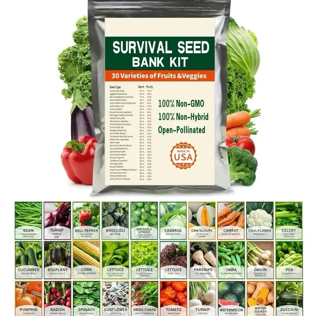 38PCS Non-GMO Vegetable Seeds Collection | Mixed Heirloom Garden Seed Kit, Easy to Grow, Suitable for Indoor & Outdoor Planting, Perfect for Home Gardens, Vegetable Beds, Containers and Seasonal Harvests