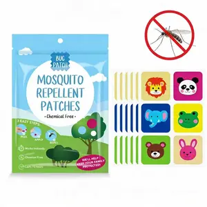 6 Pcs (30 Patches) Mosquito Stickers for Kids, Bug Stickers Natural DEET - Free, Plant Ingredients, Mosquito Patches for Outdoor Camping(Random Pattern)